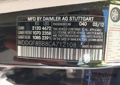 2012 Mercedes-Benz C 300 Sport 4Matic from USA, damaged, VIN WDDGF8BB8CA712108